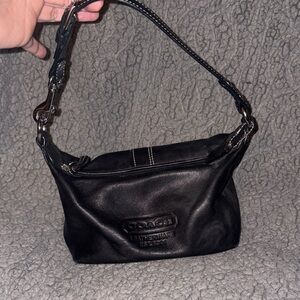 Coach Black Leather Shoulder Bag Small